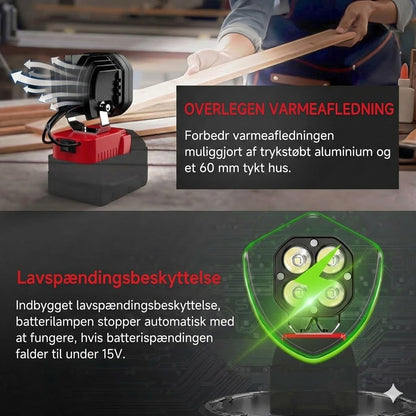 40 W bærbar 6000 lm LED-arbejdslampe