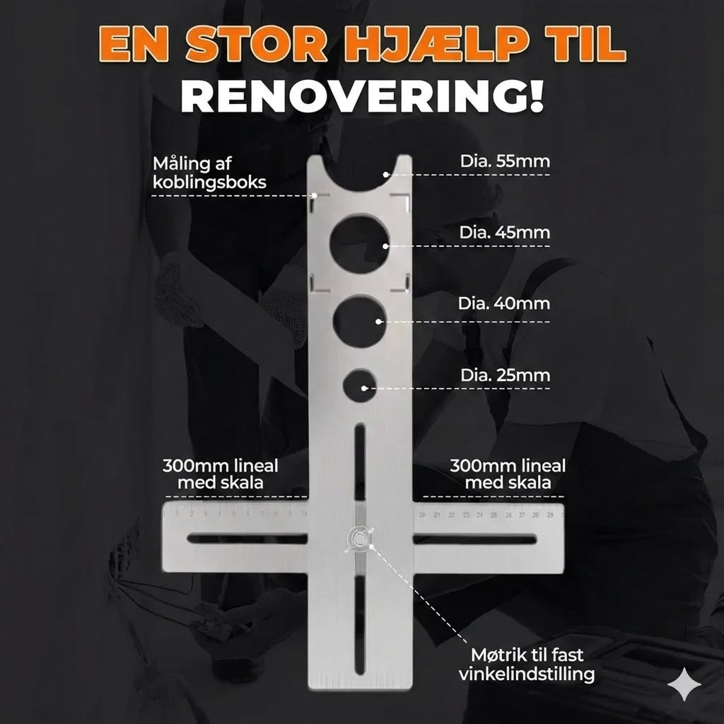 Fuldt vinkeljusterbart boreværktøj
