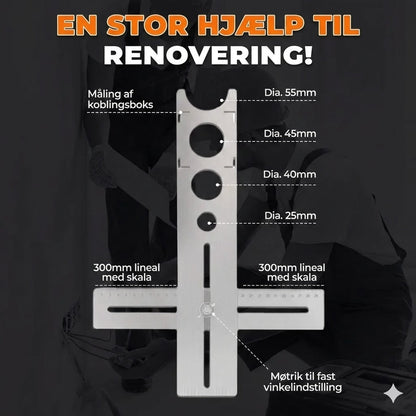 Fuldt vinkeljusterbart boreværktøj